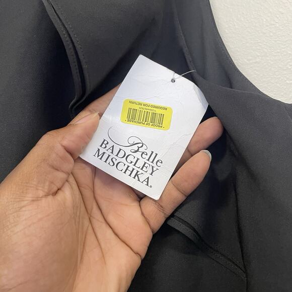 Belle Badgley Mischka Allison Side Ruffle Jumpsuit Size 14 NWT - Picture 6 of 9